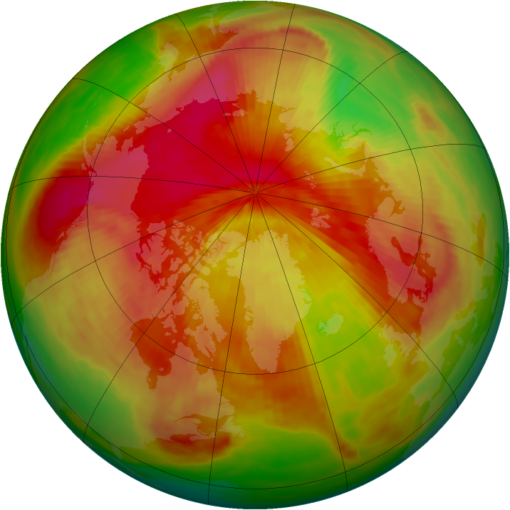 Arctic ozone map for 12 April 1982